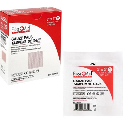 Gauze Pad-Sterile 3" X 3"  25/Pack - 150325