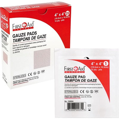 Gauze Pad-Sterile 4" X 4"  25/Pack - 150425