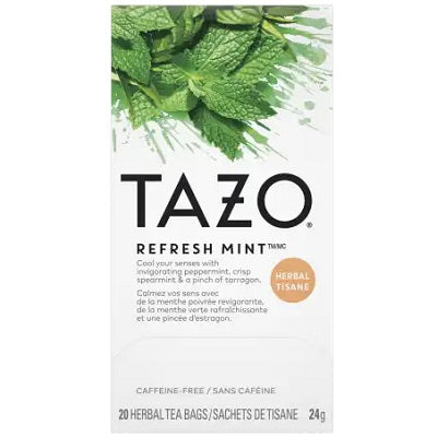 Tea Bags-Tazo Refresh Mint 20/Bx - 15LI143-REFRESH20CT
