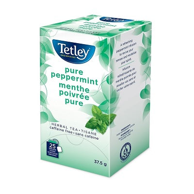 Tea Bags-Tetley Pure Peppermint (03590) - 15TE130-PURPMNT25CT