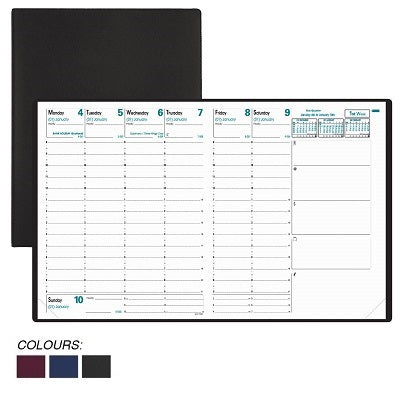 Planner-Weekly, 10.75X8.25 President Freeport Black Eng 2025 - 16102E02