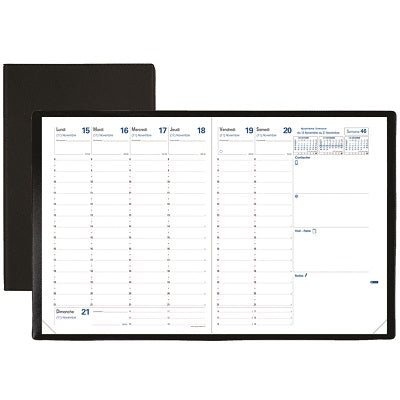 Planner-Weekly, 10.75X8.25 President Freeport Black Fr 2025 - 16102F02