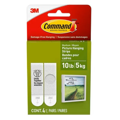 Picture Hanging Strips-Command Adhesive, Medium, White 4/Pk - 17201-4PK-EF