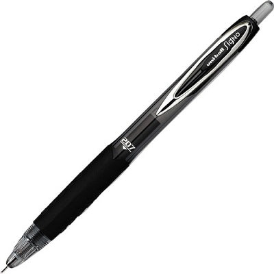 Pen-Retractable, Uni 207 Gel, Needle Black - 1736097