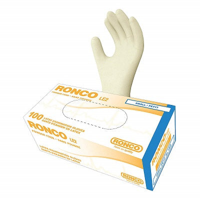 Gloves-Examination, Le2 Latex, Tan, Small 100/Box - 1823