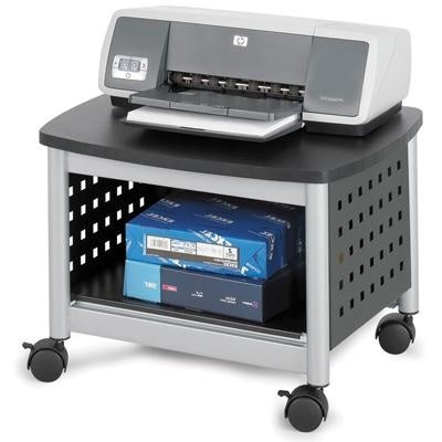 Printer Stand-Metal Mini-Scoot, Underdesk, Black - 1855BL