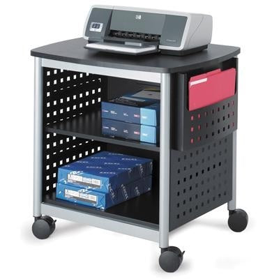Printer Stand-Metal Scoot, Deskside, Black - 1856BL