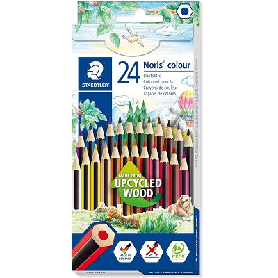 Pencils-Coloured Staedtler, Noris 24/Pack - 185 ND24