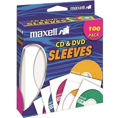 Cd/Dvd Sleeves-100 Pack Paper, White  -19194 - 190133