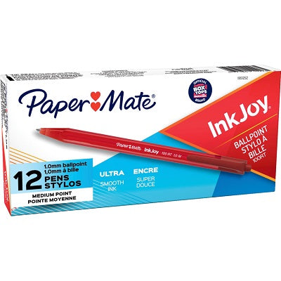 Pen-Retractable, Inkjoy 100Rt Ballpoint, Medium Red 12/Bx - 1951252