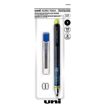 Pencil-Mechanical, Uni Kuru Toga 0.7Mm, Starter Pack - 1960518