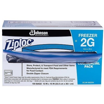 Bags-Ziploc Freezer 2 Gallon (X-Large) 100-Count - 19800-70761