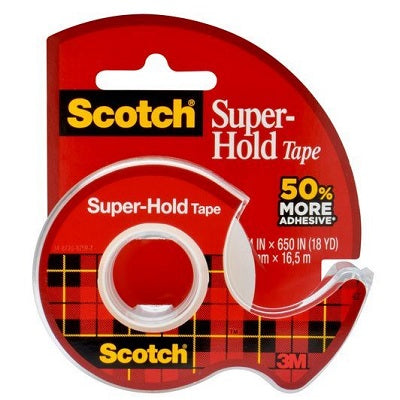 Tape-Transparent Scotch Super-Hold 18Mmx16.5M, Dispenser - 198-ESF
