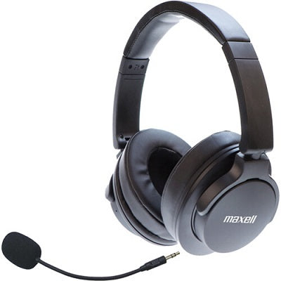 Headphones-Maxell, Active Noise Cancellation, Detachable Mic - 199685