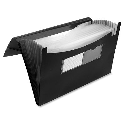 File-Expanding, 13 Pocket Poly, 10X12, W/Index Tabs - 201-12BK