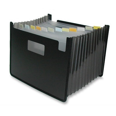 File-Expanding, 13 Pocket Poly, Letter, Black - 201D-13BK