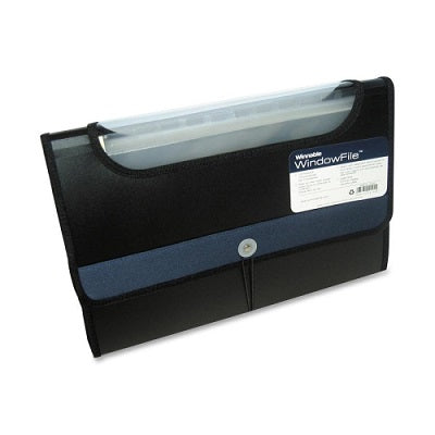 File-Portable, 13 Pocket Window, Legal, Black - 202WF-12