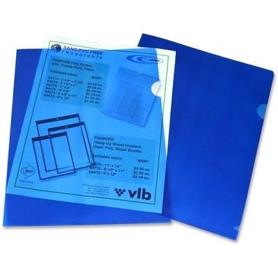 Folder-View, Poly, Letter, Closed On 2 Sides, Blue, 10/Pack - 20583-60271