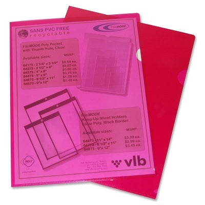 Folder-View, Poly, Letter, Closed On 2 Sides, Red, 10/Pack - 20583-60272