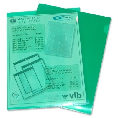 Folder-View, Poly, Letter, Closed On 2 Sides, Green 10/Pack - 20583-60275