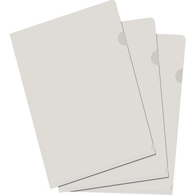 Folder-View, Poly,Ledger,Closed 2 Sides W/Thumb, Clear 10/Pk - 20583-61173