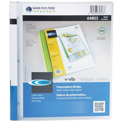 Binder-Presentation, Filemode 5/8" Round Ring Clear - 20583-64803