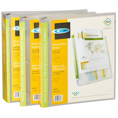 Binder-Presentation, Poly 1.5" Round, Clear - 20583-64833