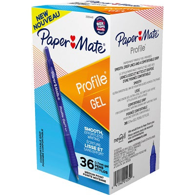 Pen-Retractable, Profile Gel, Fine 0.7Mm, Blue 36/Box - 2095449