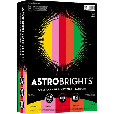 Paper-Astrobrights Brights Letter 24Lb Vintage 250/Pk - 21003