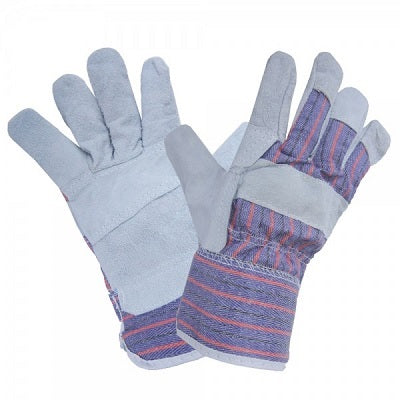 Gloves-Split Leather Fitter Patch Palm/Safety Cuff, Large - 210-09