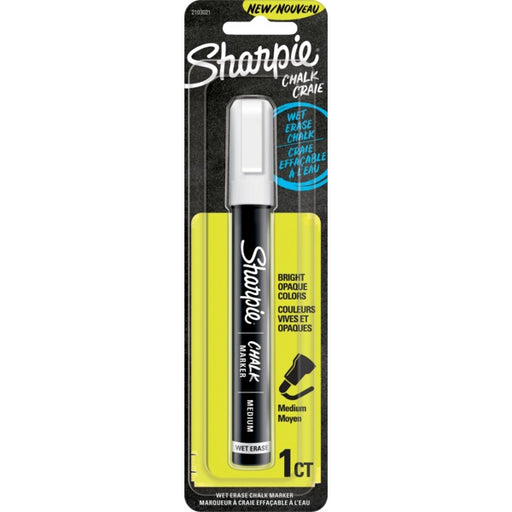 Chalk Marker-Wet Erase, Bullet Tip, White - 2103021