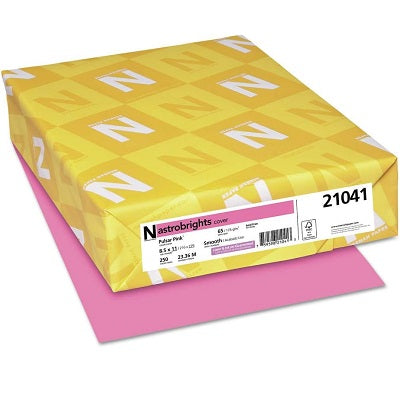 Cover Stock-Astrobrights 65Lb Letter Pulsar Pink - 21041
