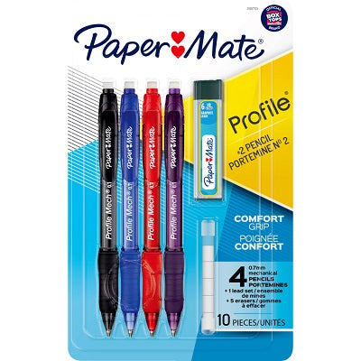 Pencil-Mechanical, Paper Mate Profile 0.7Mm, 4 Assorted - 2105703