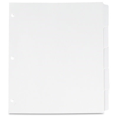 Index Dividers-5 Tab, White Plain Tab - 213-5W-1
