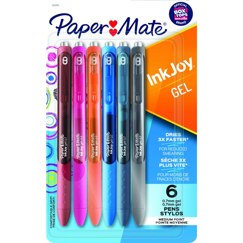 Pen-Retractable, Inkjoy Gel, 0.7Mm 6 Power Assorted - 2162815
