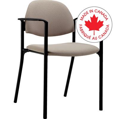 Chair-Armchair Comet, Stacking, Fusion Flax Black - 2171WS FU84 BLK