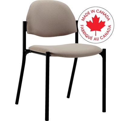 Chair-Armless Comet, Stacking, Fusion Flax - 2172WS FU84 BLK