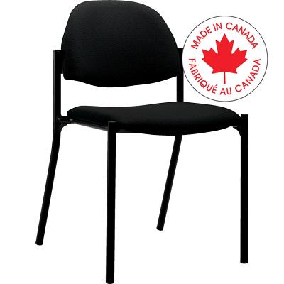 Chair-Armless Comet, Stacking, Fusion Carbon - 2172WS FU85 BLK