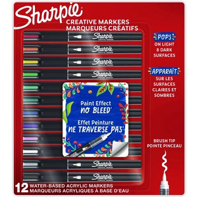 Brush Pen Set-Sharpie Creative Markers Assorted 12/Pk - 2196907