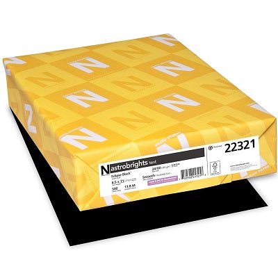 Paper-Astrobrights Letter 24Lb Eclipse Black - 22321