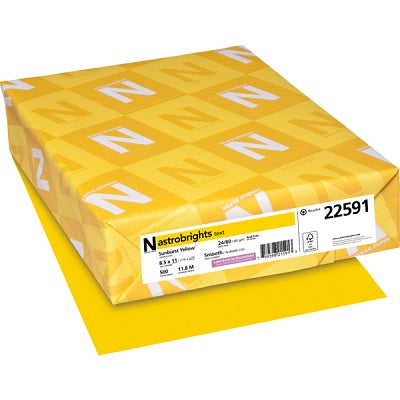 Paper-Astrobrights Letter 24Lb Sunburst Yellow - 22591