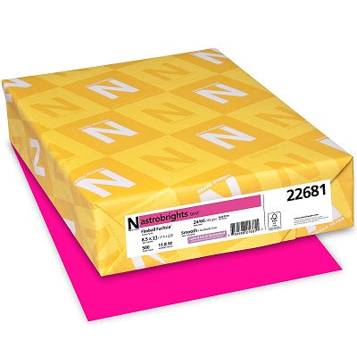 Paper-Astrobrights Letter 24Lb Fireball Fuchsia - 22681