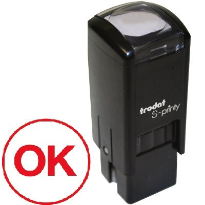 Stamp-S-Printy, Small, Ok (Circle), Red  --11393 - 2291