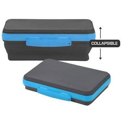 Pencil Box-Flexi Storage, Collapsible 6" X 9" Grey And Blue - 23133
