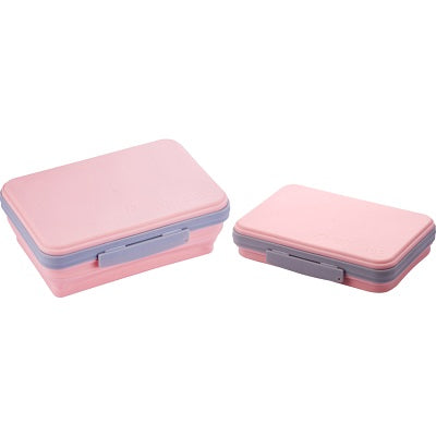 Pencil Box-Flexi Storage, Collapsible 6" X 9" Pink And Grey - 23134