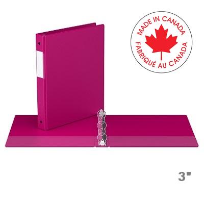 Binder-Essential 2300 3" Round Ring, Pink - 2314-43
