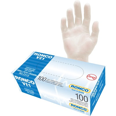 Gloves-Examination, Ve1 Vinyl, Clear Small 100/Box - 231S