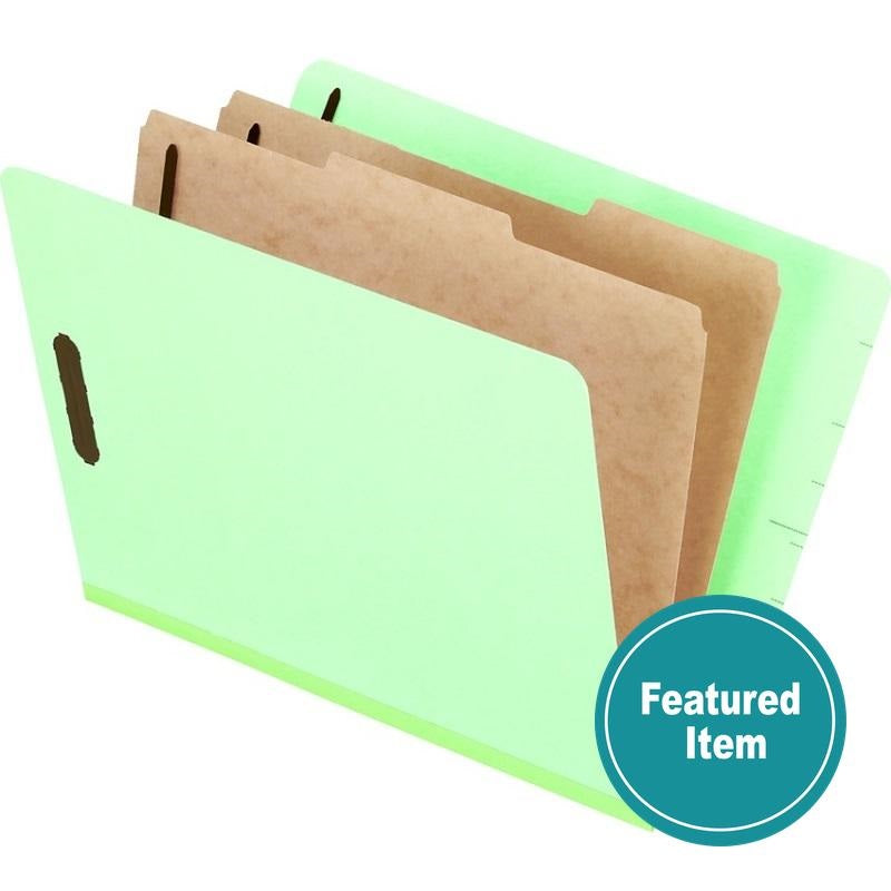 Folder-Classification, Endtab, Letter 2 Division, Pale Green - 23224