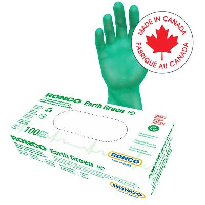 Gloves-Examination, Recycled Vinyl, Green X-Large 100/Bx - 239XL