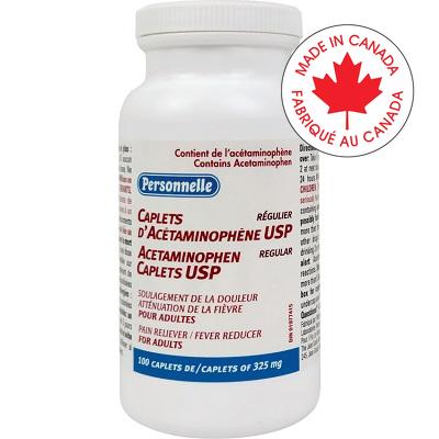 Acetaminophen Regular Strength Caplets, 325Mg. 100/Pk-02319 - 250002